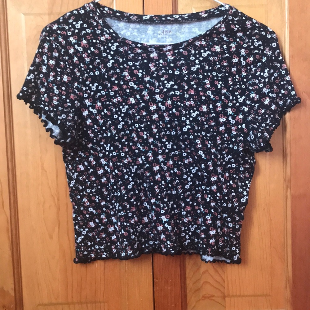 black floral top